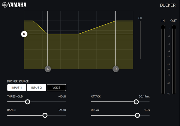 Yamaha dspMixFx: Ducker