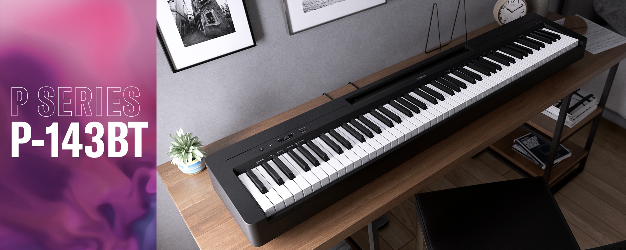 The P-143BTB on a desk