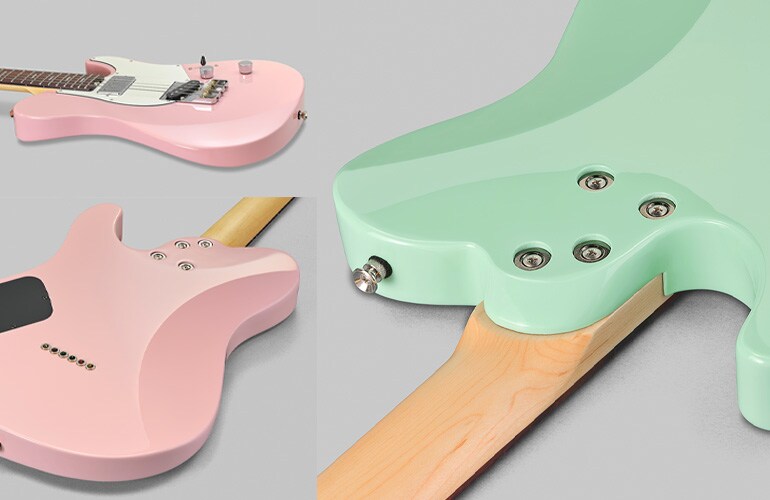 연주 편의성을 향상시키기 위해 컨투어 가공이 적용된 Pacifica SC Standard Plus의 바디 형태