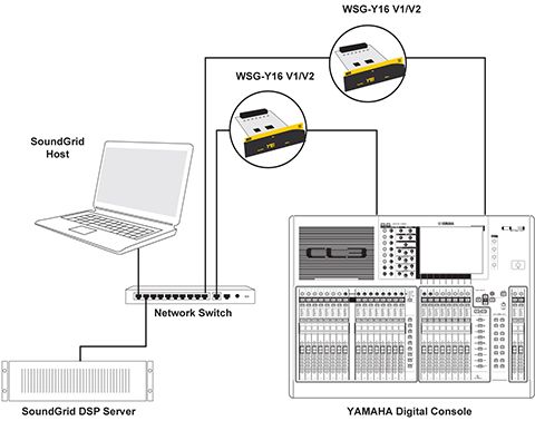 32 채널 시스템 설치 : 2 개의 Y-16 카드, 1 개의 서버
