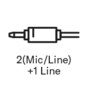 2 (Mic/Line) + 1 Line 입력