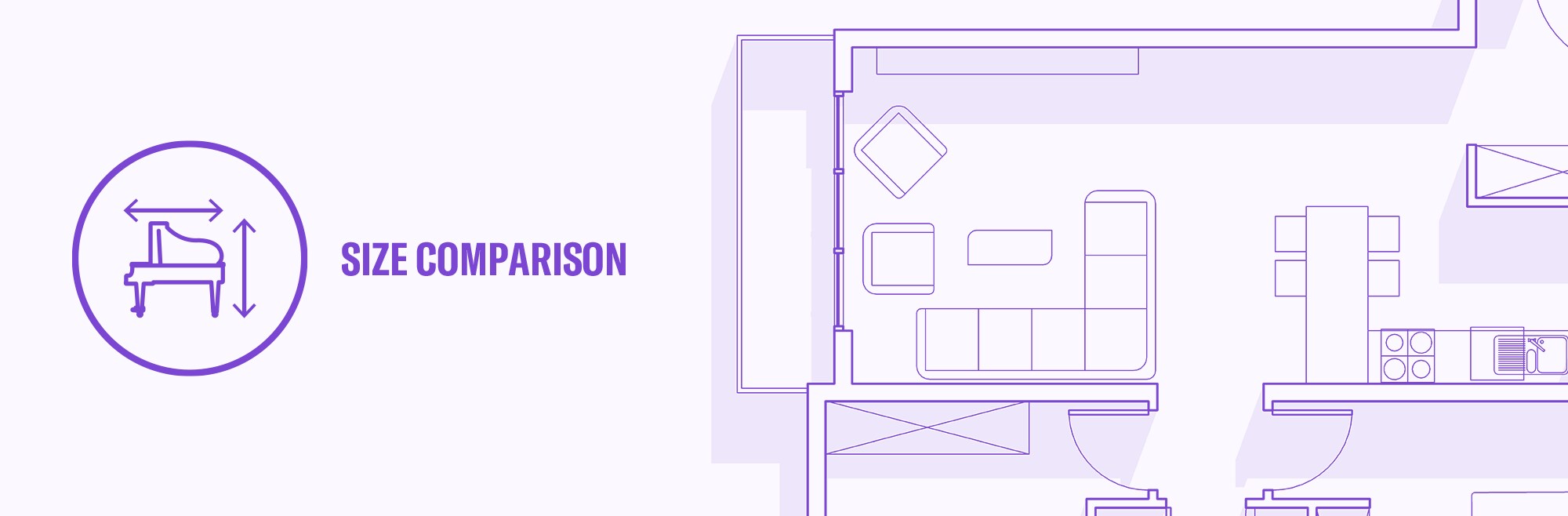 Size comparison Banner